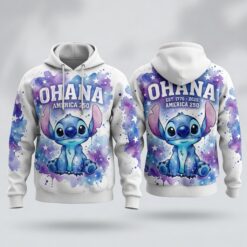 Ohana Watercolor Stitch Hoodie - America 250 Limited Edition