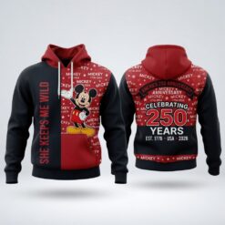 Mickey Mouse "She Keeps Me Wild" America 250 Years 3D Zip-Up Hoodie D8432