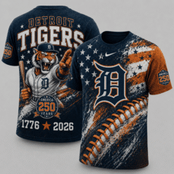 Detroit Tigers 250 Years Of Freedom Exclusive T-shirt