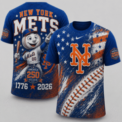 New York Mets 250 Years Of Freedom Exclusive T-shirt