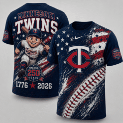 Minnesota Twins 250 Years Of Freedom Exclusive T-shirt