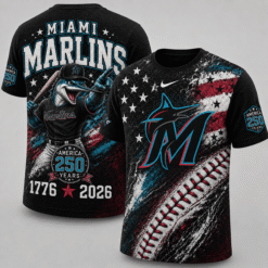 Miami Marlins 250 Years Of Freedom Exclusive T-shirt