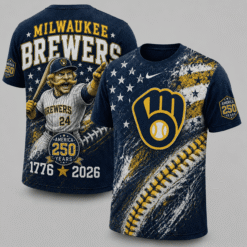 Milwaukee Brewers 250 Years Of Freedom Exclusive T-shirt