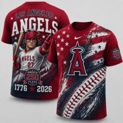Los Angeles Angels 250 Years Of Freedom Exclusive T-shirt