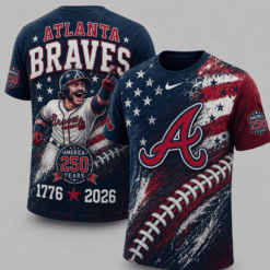 Atlanta Braves 250 Years Of Freedom Exclusive T-shirt