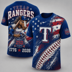 Texas Rangers 250 Years Of Freedom Exclusive T-shirt