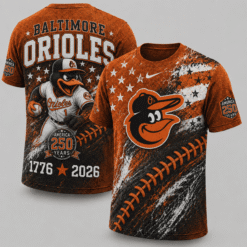 Baltimore Orioles 250 Years Of Freedom Exclusive T-shirt