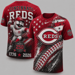 Cincinnati Reds 250 Years Of Freedom Exclusive T-shirt