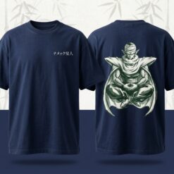 "Namekian Zen" Traditional Ink Brush Meditation Navy Tee