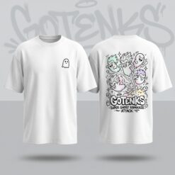 "Ghost Kamikaze" Retro Streetwear Doodle Art Tee