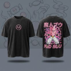 "Pure Malice" Distressed Pink Lightning Oversized Tee