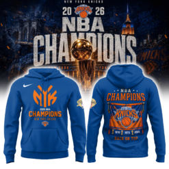 New York Knicks 2026 NBA Finals Champions Limited Edition Blue Hoodie v2