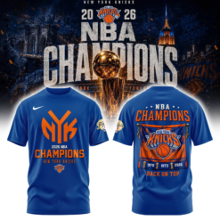 New York Knicks 2026 NBA Finals Champions Limited Edition Blue Tshirt v2