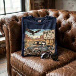 Old-School Patriotic Trucker Graphic Tee
