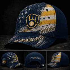 Milwaukee Brewers 250 Years Of Freedom Exclusive Baseball Cap