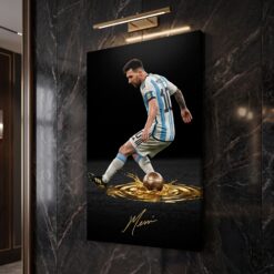 Messi Canvas Wall Art Soccer Legends Poster Football Stadium Sport Decor Print D1