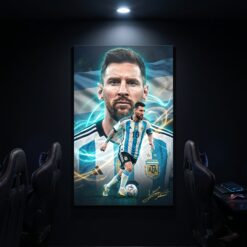 Messi Canvas Wall Art Soccer Legends Poster Football Stadium Sport Decor Print D10