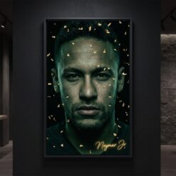 Neymar Canvas Wall Art Soccer Legends Poster Football Stadium Sport Decor Print D12