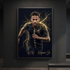 Neymar Canvas Wall Art Soccer Legends Poster Football Stadium Sport Decor Print D14