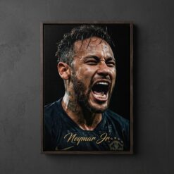 Neymar Canvas Wall Art Soccer Legends Poster Football Stadium Sport Decor Print D15