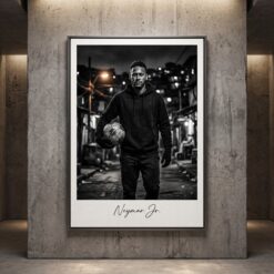 Neymar Canvas Wall Art Soccer Legends Poster Football Stadium Sport Decor Print D19