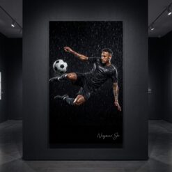 Neymar Canvas Wall Art Soccer Legends Poster Football Stadium Sport Decor Print D2