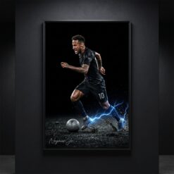 Neymar Canvas Wall Art Soccer Legends Poster Football Stadium Sport Decor Print D21