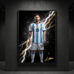 Messi Canvas Wall Art Soccer Legends Poster Football Stadium Sport Decor Print D4