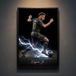 Neymar Canvas Wall Art Soccer Legends Poster Football Stadium Sport Decor Print D6
