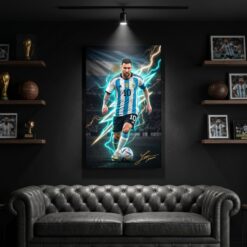 Messi Canvas Wall Art Soccer Legends Poster Football Stadium Sport Decor Print D7