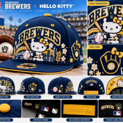 Hello Kitty x Brewers Sakura Baseball Snapback D2