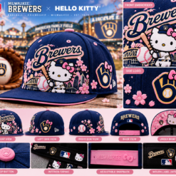 Hello Kitty x Brewers Sakura Baseball Snapback D1