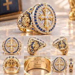 Royal Cross Lion Ring